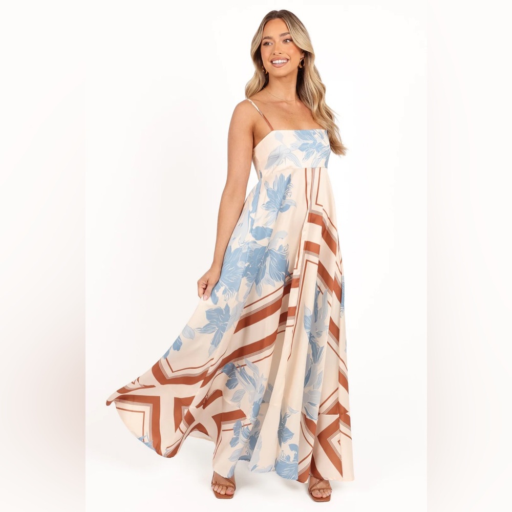 Petal & Pup Elanor Maxi Bandanna Scarf Luxurious Cruise Vacation Maxi Dress NWT